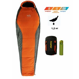 Спальный мешок Tramp Boreal Long кокон правый orange/grey 225/80-55 UTRS-061L-R, изображение 2