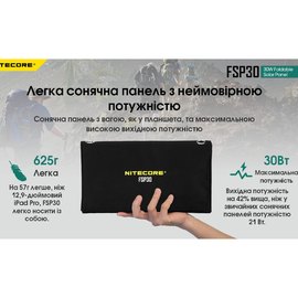 Солнечная панель Nitecore FSP30 (6-1404_30), изображение 6