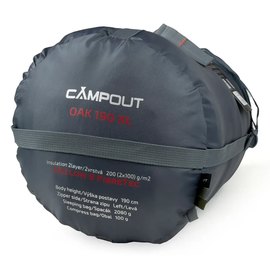 Спальный мешок Campout Oak XL (6/1&deg;C), 190 см - Left Zip, Khaki (PNG 251746), изображение 5