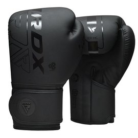 Боксерские перчатки RDX F6 Kara Matte Black 12 унц (3271_402997), Вес: 12 унций, Цвет: Чёрный