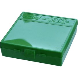 Коробка MTM на 100 набоїв кал. 45 ACP; 10мм Auto; 40 S&W зелений (P-100-45-10), Колір: Зелений
