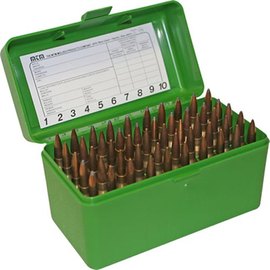 Коробка MTM RS-50 на 50 набоїв кал. 222 Rem та 223 Rem зелений (RS-50-10)