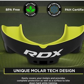 Капа для бокса RDX Gel 3D Pro Black/Green (3284_403004), Цвет: Black/Green, изображение 2