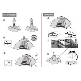 Палатка&nbsp;Tramp Quick 3 (v2) green UTRT-097, изображение 3