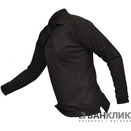 Футболка-поло тактическая женская длинный рукав Vertx p.S (черная) (4030BKP)