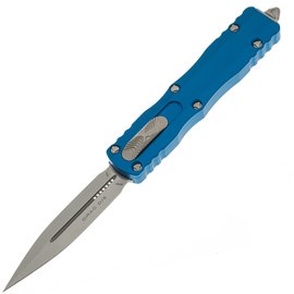 Кишеньковий ніж Microtech Dirac Double Edge Stonewash Distressed blue (225-10DBL), Колір: Синій