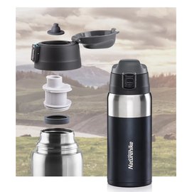 Термокружка Naturehike Vacuum Bottle 0,5 L NH19SJ009 White (6927595740453), Цвет: White/blue, изображение 5