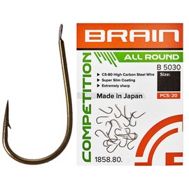 Крючок Brain All Round B5030 #16 20 шт/уп bronze (1858.80.39), Номер крючка, № : 16, изображение 2