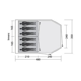 Палатка Easy Camp Huntsville 600 Green/Grey (120408) 929578, Вместимость: Шестиместные, изображение 6
