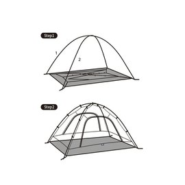 Палатка Naturehike P-Series IIII 210T 65D polyester Graphic NH18Z044-P dark green (6975641887959), изображение 2