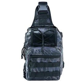 Тактическая сумка через плечо Smartex 3P Tactical 10 ST-050 pythons grain black (ST220), Цвет: Чёрный/Синий