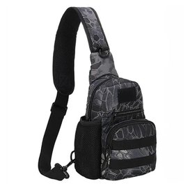 Тактическая сумка через плечо Smartex 3P Tactical 3 ST-055 pythons grain black (ST224), Цвет: Чёрный/Серый, изображение 2