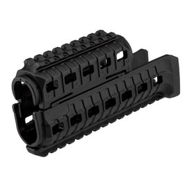 Цевье DLG Tactical для АК-47/74 c 2-мя планками Picatinny + слоты M-LOK (DLG-099), Цвет : Чёрный, изображение 3