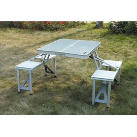 Стол со стульями KingCamp Delux Picnic set Silver KC3864, изображение 2