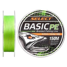 Шнур Select Basic PE 150m 0.24mm 40lb/18.2kg салатовый (1870.18.70), Диаметр, мм: 0.24 мм, Разрывная нагрузка, кг : 18.2