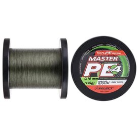 Шнур Select Master PE 1000m 0.16mm 19kg темно-зеленый (1870.01.89), Диаметр, мм: 0.16 мм, Разрывная нагрузка, кг : 19