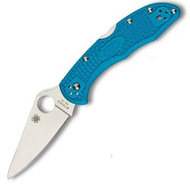 Кишеньковий ніж Spyderco Delica 4 Flat Ground Blue (C11FPBL), Колір: Синій