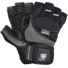 Рукавички для залу Power System Raw Power PS-2850 Black L (PS-2850_L_Black-Grey), Розмір: L, Колір: Чорний/Сірий