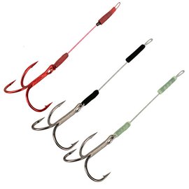 Оснастка Savage Gear Carbon49 Stinger #2 8cm 16kg (3 шт/уп.) 54880, Разрывная нагрузка, кг : 16 кг, Общая длина: 80 мм