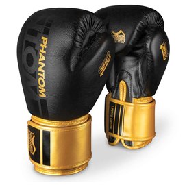 Боксерские перчатки Phantom APEX Black/Gold 12 унций (PHBG2214-12), Вес: 12 унций, Цвет: Чёрный/Золотой