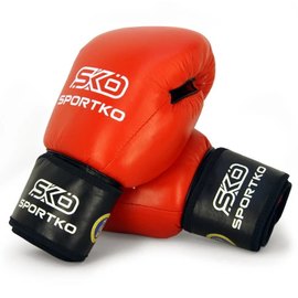 Боксерские перчатки Sportko 12oz ФБУ красные ПК1 12oz, Вес: 12 унций, Цвет: Красный, изображение 2
