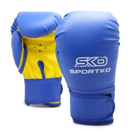 Боксерские перчатки Sportko 8oz синие ПД2 8 унц, Вес: 8 унций, Цвет: Синий