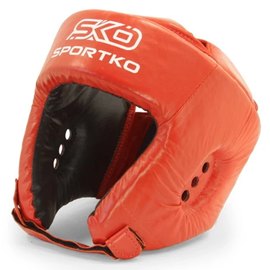 Боксерский шлем Sportko M красный ОК2, Размер: M, Цвет: Красный
