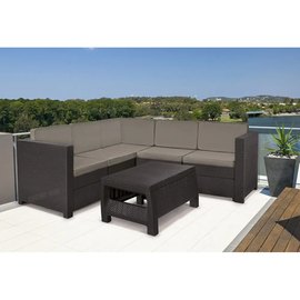 Набір садових меблів Keter Provence Set коричневий (3253929173011), Колір дивана: Коричневий, зображення 2