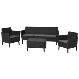 Набор садовой мебели Keter Salemo 3 seater set графит - прохладный серый (8711245158709)