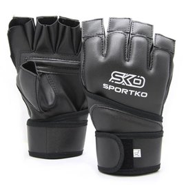 Перчатки с открытыми пальцами Sportko черные XL Перч ПД4, Размер: XL, Цвет: Чёрный