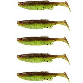 Силикон Savage Gear Fat Minnow T-Tail 105mm 11.0g Chartreuse Pumpkin (5 шт/уп) 76998, Цвет : Chartreuse Pumpkin