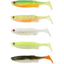 Силикон Savage Gear Fat Minnow T-Tail 75mm 5.0g Darkwater Mix (5 шт/уп) 77006, Цвет : Dark Water Mix