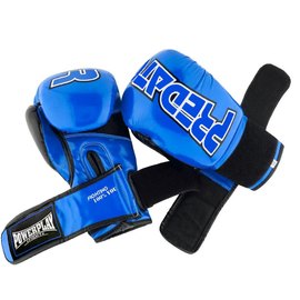 Боксерські рукавички PowerPlay 3017 Сині карбон 12 ун (PP_3017_12oz_Blue), Вага: 12 унцій, зображення 2