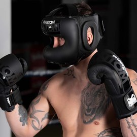 Боксерский шлем Phantom APEX Face Saver Black (PHHG2029), изображение 5
