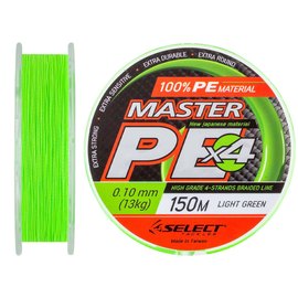 Шнур Select Master PE 150m 0.10mm 13kg салатовый (1870.01.51), Диаметр, мм: 0.1 мм, Разрывная нагрузка, кг : 13