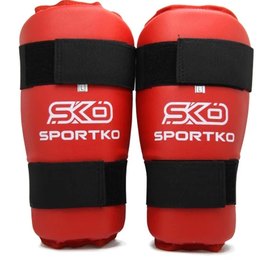 Защита голени Sportko S красный 332, Размер: S, Цвет: Красный