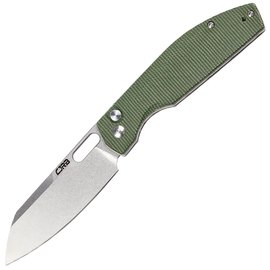 Карманный нож CJRB Ekko Micarta green (J1929B-MGN), Покрытие клинка: SW (Stonewash), Цвет : Зелёный, Материал рукояти: Мікарта