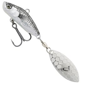 Тейл-спиннер Savage Gear 3D Sticklebait Tailspin 65mm 9.0g Black Silver (76807), Цвет: Black Silver