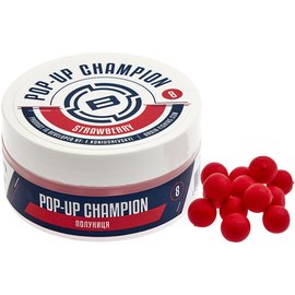 Бойли Brain Champion Pop-Up Strawberry полуниця 10mm 34g (1858.21.42), Вкус : Полуниця