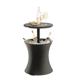 Стол - бар пластиковый Keter Cool Bar Rattan коричневый (7290005828386), Цвет : Коричневый