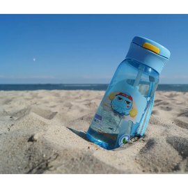 Бутылка для воды Casno 400 мл KXN-1195 Синяя Осьминог с соломинкой (KXN-1195_Blue), Цвет: Dark blue, изображение 6