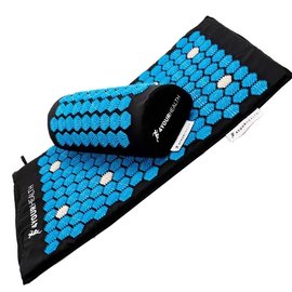 Коврик акупунктурный 4yourhealth Elite Line 1832 с подушкой черно-голубой 64*40см (4YH_1832_Bl/Blue_64*40)