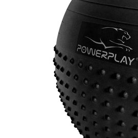 М'яч для фітнесу (фітбол) напівмасажний PowerPlay 4003 Ø75 cm Gymball Темно-сірий + насос (PP_4003_D75_Dark-grey), Колір: Сірий, зображення 3