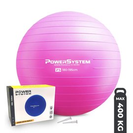 Мяч для фитнеса (фитбол) Power System PS-4013 Ø75 cm PRO Gymball Pink (4013PI-0), Цвет : Розовый