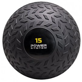 Мяч для кроссфита (слембол) Power System PS-4117 SlamBall 15кг рифленный Black (PS-4117_15kg)