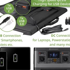 Портативное зарядное устройство - солнечная панель Bresser Mobile Solar Charger 120 Watt USB DC (3810070) 930152, изображение 6