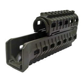 Цевье DLG Tactical для АК-47/74 c 2-мя планками Picatinny + слоты M-LOK green (DLG-099), Цвет : Зелёный, изображение 4