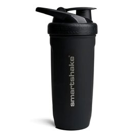 Шейкер спортивний SmartShake металлический Reforce Stainless Steel 30oz/900ml Black (11150103), Колір: Black