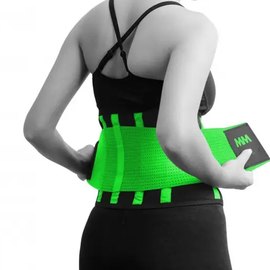 Пояс компрессионный MadMax MFA-277 Slimming belt Black/neon green M (MFA-277-GRN_M), Размер: M, Цвет: Зелёный