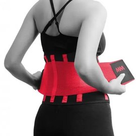 Пояс компрессионный MadMax MFA-277 Slimming belt Black/rubine red S (MFA-277-RED_S), Размер: S, Цвет: Красный